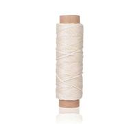 BWUHDKS Hilo de coser de nailon, rollo de 30 m, duradero, for manualidades, costura a mano, cuero, hilo encerado, color rojo(Beige)