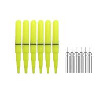 Bwuikim 6 piezas de flotador de pesca electrónico que brilla luminosamente, palo de luz nocturna, accesorio fácil de usar