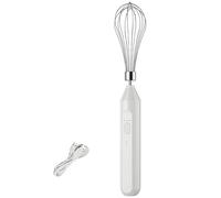 Bwuikim Batidor de huevos de mano recargable por USB, batidora eléctrica inalámbrica para alimentos, espumadores de leche desmontables, herramienta de cocina, batidor de huevos de mano, para el hogar