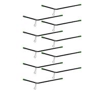 Bwuikim Conectores de equilibrio para equipos de aparejos de pesca, 5 piezas/10 unidades, conector de equilibrio con hebillas, tubo antienredos, tubo antienredos