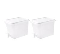 Bwuikim Dispensador portátil de bebidas para refrigerador, con grifo, a prueba de fugas, contenedor de bebidas heladas para cócteles, jugos, almacenamiento de bebidas