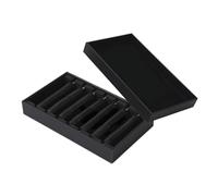 Bwuikim Elegante solución de almacenamiento de joyas con soportes flexibles para anillos prácticos, bandeja de exhibición de accesorios, elegante soporte para anillos, organizadores de collares