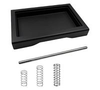 Bwuikim Kits de resorte de presión ajustable con bandeja de goteo de perfil bajo y tubo de acero inoxidable para máquinas de café, piezas de máquina de espresso, caja de agua residual baja, accesorios