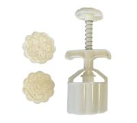 Bwuikim Moldes de prensa funcionales portátiles de 75 g con patrón de flores 3D para festivales, postres y horneados para principiantes