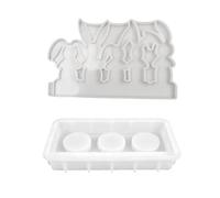 Bwuikim Moldes de silicona con forma de animal para decoración de yeso de resina epoxi, moldes de silicona para candelabros para soporte