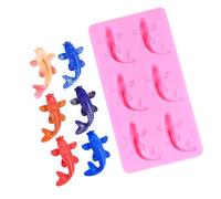 Bwuikim Moldes resistentes de silicona para chocolate, 6 unidades, ideal para hornear en casa, fiestas infantiles, decoración de pasteles, moldes de pescado