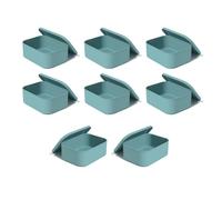 Bwuikim Paquete de 8 recipientes funcionales para alimentos, aptos para microondas, congelador, a prueba de fugas, de silicona, para diversas aplicaciones, recipientes para microondas