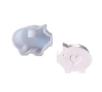 Bwuikim Piggy Staute - Molde de silicona apto para alimentos, para manualidades, candelabros, festivales, decoración, proyecto de fundición de resina, molde en forma de cerdito