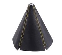 Bwuikim Tapa para pomo de palanca de cambios de coche, cuello de palanca de cambios corto, piel de PVC, cubierta manual de maletero, parte interior, engranaje automático, PVC, negro, accesorios para