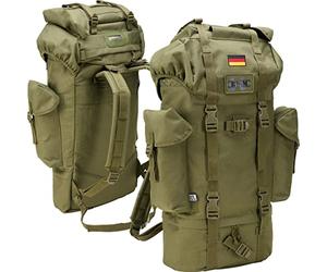 BWuM Bundeswehr - Mochila de combate (65 L, incluye parche y bandera), verde oliva, 65 L