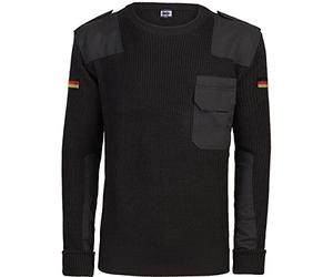 BWuM Jersey del ejército alemán con banderas BW Jersey Invierno Ejército Ejército de Trabajo, Negro , S