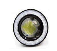 BWVMVB Faros Antiniebla Faros Antiniebla LED De 2,5 Pulgadas Con Aro Halo Tipo ojos Ángel 12 V Para Coche Modificado, Proyector COB, Luz Diurna Luces Antiniebla(White-1pcs)