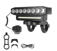 BWVMVB Luces Exploradoras Moto Faro Inalámbrico Para Motocicleta, 8/5 LED, 20/12, 6 Modos De Iluminación, Portátil, Impermeable, Recargable(8LED Horn)