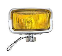 BWVMVB Luces Exploradoras Moto Faro LED Cuadrado Para Motocicleta Con Visera, Montaje Inferior, Cromado(1)