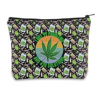 BWWKTOP Bolsas de cosméticos de lona con diseño de hojas de marihuana, regalo para amantes de las malas hierbas, regalo I Got 99 Problems 420 Weeds, bolsa con cremallera, accesorios de marihuana,