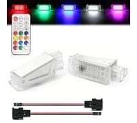BWZJS 2 luces LED for reposapiés, compartimento de equipaje, guantera, for VW, Golf, POLO, Passat, Jetta, Caddy, UP T5 T6, Touareg, Scirocco Lámpara de pie para interior de vehículo(RGB kit 2)
