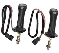 BWZJS 2 Piezas de manijas Joystick Excavadora 3 Botones 6 Pines aleación Aluminio Negro, for Mini, manija, for DH DX150 215 225 300 37020119C Joystick de Excavadora