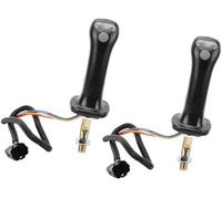 BWZJS 2 Piezas de manijas Joystick Excavadora 3 Botones, Palanca Repuesto con 6 Pines L + R, manija aleación Aluminio Duradera Compatible, for DH DX150 225 300 370-9C Joystick de Excavadora