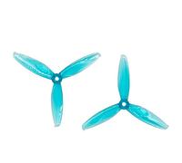 BWZJS 24 piezas/12 pares 5043 Hélice de 3 palas CW CCW FPV Racing Drone Freestyle Sky Color T5043C 5x4, pulgadas PC Reemplazo de la pala de la hélice del dron(Blue)