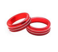 BWZJS For Ford, para, for Mustang, 2015-2020 Ajuste de audio 2 piezas Anillos de perilla de radio de aire acondicionado Botón de interruptor de control de CA Cubierta de anillo decorativa Perilla de c