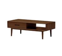 Bx9rE7tK3g Mesa Auxiliar Mesa de Centro Mid-Century Moderna Madera con cajón y Estante Abierto Tirador Empotrado Muebles de salón(Pequeño)
