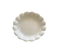Bx9rE7tK3g Platos de postre Plato con borde de pétalo, plato cena porcelana cerámica esmaltada, postre, cubiertos, calado Vintage en relieve 8 pulgadas Vajilla(1)