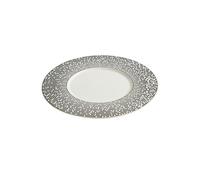 Bx9rE7tK3g Platos de postre Plato de carne for restaurante 11,25 pulgadas/12 pulgadas, plato espagueti, plano comercial, cena cerámica moda personalizado Vajilla(Silver,11.25 inch)