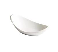Bx9rE7tK3g Platos de postre Plato de cena ovalado sensación Premium en forma blanco, vajilla for restaurante Hotel, plato cerámica creativo Vajilla(9.25 inch)