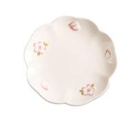 Bx9rE7tK3g Platos de postre Plato de cerámica pintado a mano con flores cerezo en relieve, plato comedor for el hogar, comida, carne, fruta, postre, disco, vajilla cocina Vajilla(Blanco,8inch)