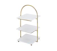 Bx9rE7tK3g Soporte para pasteles Estante de tres capas for Dim Sum, Bandeja postres for pan, estante for magdalenas, mesa decoración for banquete boda Soporte de exhibición de pasteles