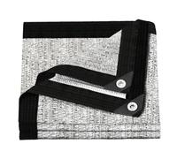 BXAEYIPOR Red de sombra plateada, red de sombreado de jardín, refrigeración transpirable 80% con ojales, fácil de colgar, paño de sombra de aluminio para invernaderos, céspedes, gallineros y perreras