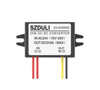BXCONJUBC Convertidor Reductor de 12V/24V CA a 5V DC1A 3A 5A 8A 10A AC10-28V a DC5V for Equipos monitoreo(AC24V to DC 5V 5A S3)