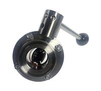 BXCONJUBC DN25-DN50 Tri Abrazadera válvula Sanitaria de Acero Inoxidable SS304 Sello Silicona manija extracción fermentación casera 1 Uds(19MM)