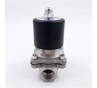 BXCONJUBC Electroválvula de agua y aire N/C 2 vías 1/2 pulgada AC 220 V 2W160-15 Cuerpo de acero inoxidable DC 12 24 110 válvula útil (24 V DC)