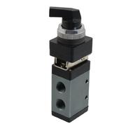 BXCONJUBC MSV-98322LB Válvula mecánica de Aire con Perilla selectora rotativa Negra 3/2 vías Rosca 13 mm