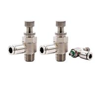 BXCONJUBC Válvula de Control Velocidad Ajuste válvula Acelerador Cilindro Conector rápido Acero Inoxidable 304 SL4/6/8/10/12-M5/01/02/03/04 1 Pieza(SL12-02)