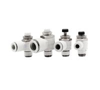 BXCONJUBC Válvula de Control Velocidad del Acelerador Cilindro, 6 Piezas, Junta neumática, válvula Mariposa admisión/Escape, AS1201F/2201F/3201F-M5/01/02-04A/06A(02-08S)