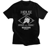 Bxcthasb Tshirts Men Soft Cotton Animal Wolf Anime Furry Manga Legvaobi tee Tops Round Neck Short Sleeve Printed T Shirt Clothing T-Shirt Black XXL