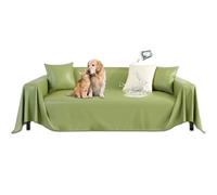 BXFUL Funda de Sofá Impermeable para Mascotas, Cubresofá Antideslizante Antifugas para Perros y Gatos, Protector de Muebles para Sofás de Esquina en Salón (Verde,180X420cm)