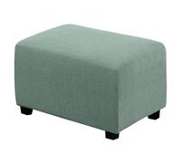 BXFUL Funda Otomana Funda de Reposapiés de Sofá Jacquard Funda de Puf Elástica Cubierta Protectora para Taburete Rectángulo con Parte Inferior Elástica (X-Large,Frijol Verde)