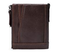 BXGGXBYSW Cartera corta, portatarjetas de crédito con bloqueo RFID, de cuero hecho a mano, bolsillo para monedas/clip para billetes (color: B), a