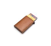 BXGGXBYSW Carteras para Hombre Protector De Caja De Tarjeta Cartera De Seguridad Hombres Y Mujeres Titular De Caja De Caja De Aluminio De Moda De PU Colorida(Color:C)
