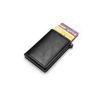 BXGGXBYSW Carteras para Hombre Protector De Caja De Tarjeta Cartera De Seguridad Hombres Y Mujeres Titular De Caja De Caja De Aluminio De Moda De PU Colorida(Color:C)
