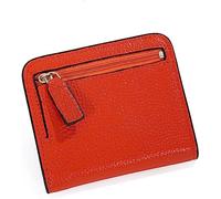 BXGGXBYSW Carteras para Tarjetas Cartera de Mujer de Cuero Dividido a la Moda Mini Cartera de Cuero pequeña para Mujer con Bolsillo para Monedas (Color: Plata)