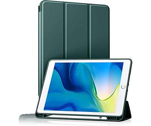BXGH Funda para iPad de 9ª/8ª/7ª generación de 10.2 Pulgadas con Soporte para lápices, Funda para 2021/2020/2019 con Respaldo de Silicona Suave, protección de Encendido y Apagado automático, Color