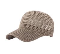 BXHHUDK Gorra de Beisbol Béisbol Malla Ganchillo Blanca Correa Ajustable Borde Curvo Ultra-Ligero Sombrero Sol Transpirable