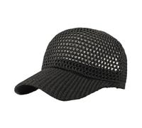 BXHHUDK Gorra de Beisbol Béisbol Malla Ganchillo Blanca Correa Ajustable Borde Curvo Ultra-Ligero Sombrero Sol Transpirable
