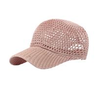 BXHHUDK Gorra de Beisbol Béisbol Malla Ganchillo Blanca Correa Ajustable Borde Curvo Ultra-Ligero Sombrero Sol Transpirable
