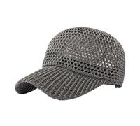 BXHHUDK Gorra de Beisbol Béisbol Malla Ganchillo Blanca Correa Ajustable Borde Curvo Ultra-Ligero Sombrero Sol Transpirable
