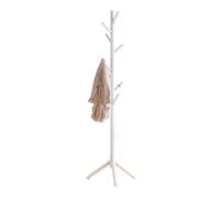 BXHouP-BaiZTM Solid Wood Clothing Rack, Wooden Coat Stand, Coat Tree, Coat Rack Hat Stand Freestanding Clothing Hanger Home Racks for Hallway Entryway, Bedroom, Office(Size:White)